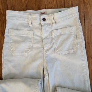 Faherty Women's Straight Leg Jeans in Cream